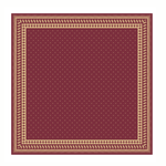 Garnet and gold square scarf with Florida State Seminole-inspired pattern.