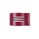 TELETIES small flat rectangle hair clip in Wild Side deep magenta design.