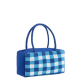 Coastal Check Beaded Mini Tote Bag