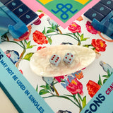 Milky White Oval Dice Catchall
