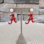 alabama script a earring
