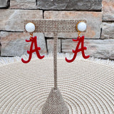alabama script a earring
