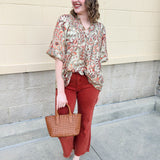 Autumn Meadow Smocked Top