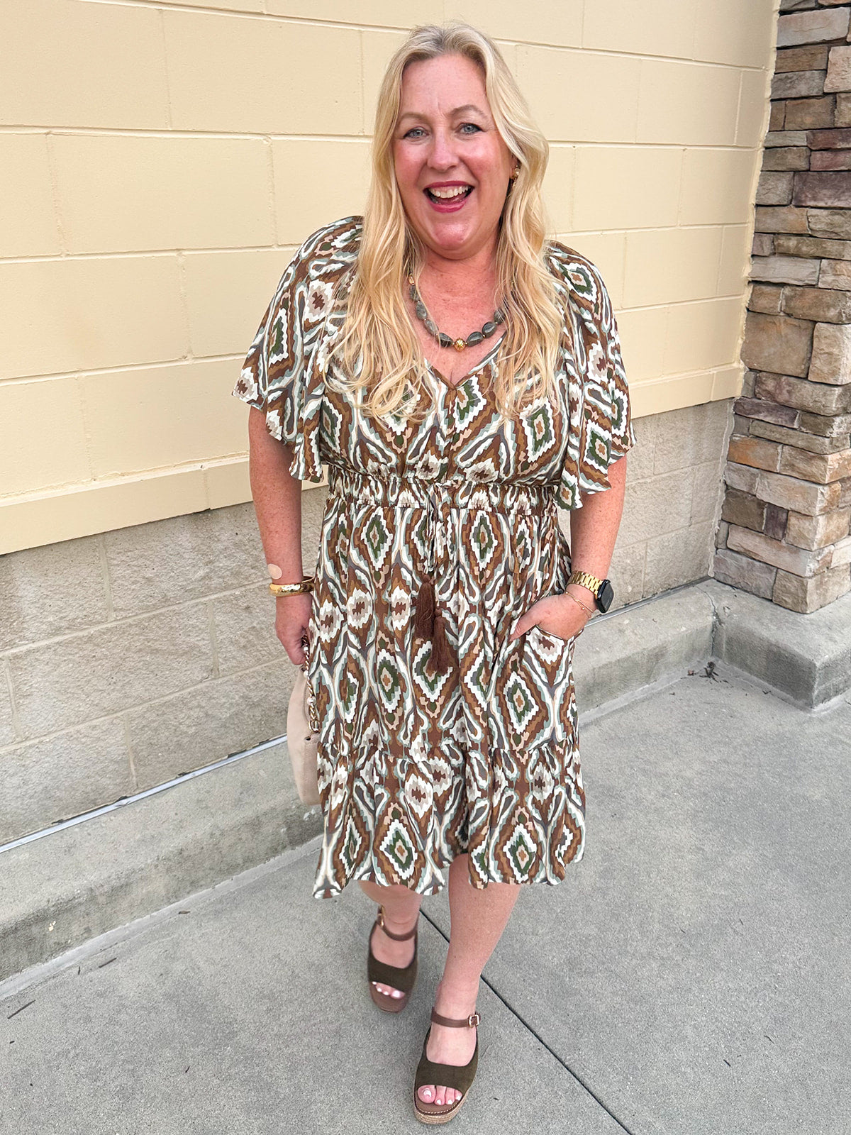 Autumn Mosaic Dress- The Pink Pineapple 850
