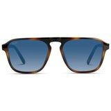 Emerson Square Aviator Polarized Sunglasses - Tortoise/Blue Lens