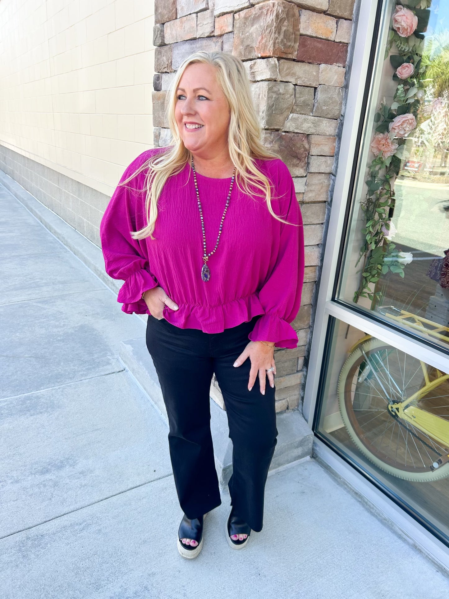 Falling For You Dolman Sleeve Top
