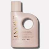L'AVANT Blushed Bergamot Laundry Detergent in a recycled plastic bottle with plant-based concentrated formula for effective fabric care.