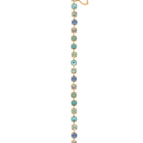 Bright gold-tone tennis bracelet with round-cut crystals from Sorrelli’s Ocean Collection.