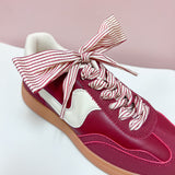 The Bonfire Nights Garnet & Cream Shoelaces