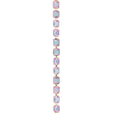 Bright gold-tone tennis bracelet with emerald-cut Vitrail Light crystals from Sorrelli’s Octavia design.