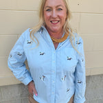 Birdsong Button Down- The Pink Pineapple 850