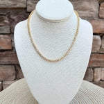 [Brenda Grands] 18K Gold Diamond Tennis Necklace - The Pink Pineapple 850