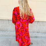 [Mary Square] Cameron Glow Over Fire Midi Dress