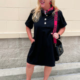 Campus Classic A-Line Dress in Black