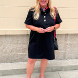 Campus Classic A-Line Dress in Black