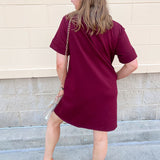 Campus Classic A-Line Dress in Garnet
