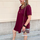 Campus Classic A-Line Dress in Garnet