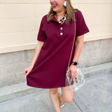 Campus Classic A-Line Dress in Garnet