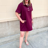 Campus Classic A-Line Dress in Garnet