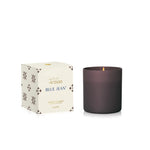 Matte mocha glass tumbler candle with tile-inspired coordinating carton
