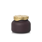 Matte mocha petite candle with sculptural minimalist vessel