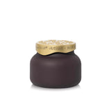 Matte mocha petite candle with sculptural minimalist vessel