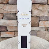 Blue Jean Terrazza Velluto reed diffuser in a decorative vessel.
