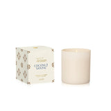 Matte porcelain tumbler candle with neutral tile-inspired carton