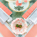 Chinoiserie Floral Mahjong Dice Dish Pink 1