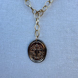 Chunky Cross Coin Pendant - The Pink Pineapple 850