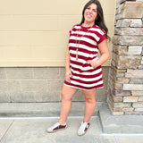 City Chic Striped Mini Dress