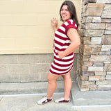 City Chic Striped Mini Dress