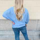Complete Awe V-Neck Loose Fit in Chambray