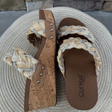 [Corky’s] Total Knockout Raffia Wedge