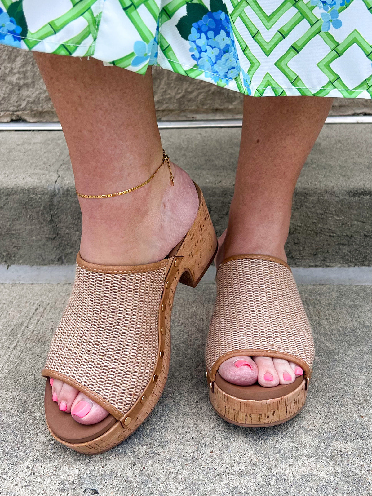 [Corkys] May I Help You Wedges in Honey Raffia- The Pink Pineapple 850