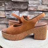 [Corkys] Miss Behavin Faux Suede Sandals in Cognac