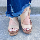 [Corkys] Steppin' Out Wedges in Camel - The Pink Pineapple 850