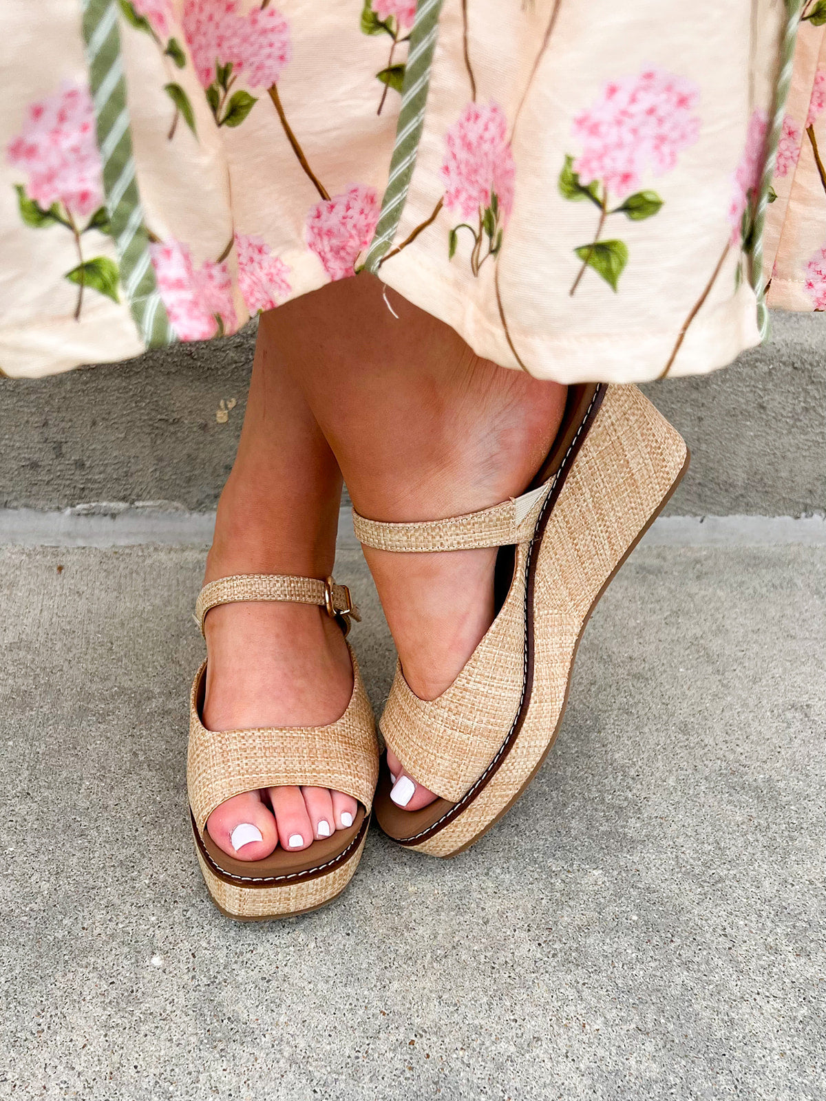 [Corkys] Treat Yourself Raffia Wedges - The Pink Pineapple 850
