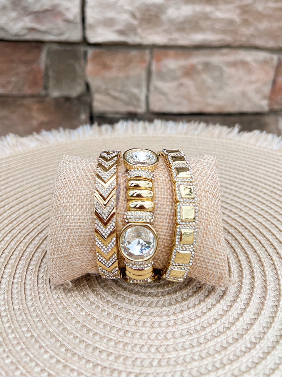 Crystal Luxe Power Stack Bracelet Set- The Pink Pineapple 850