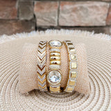 Crystal Luxe Power Stack Bracelet Set- The Pink Pineapple 850