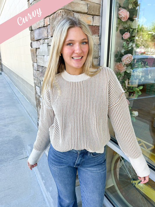 Chilly Wind Knit Sweater Top-Plus Size