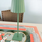 Cypress Glow Fluted Rechargeable Table Lamp