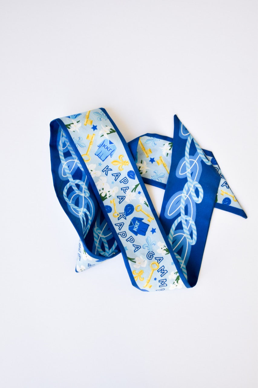 [Saturday Silks] Kappa Kappa Gamma Skinny Scarf