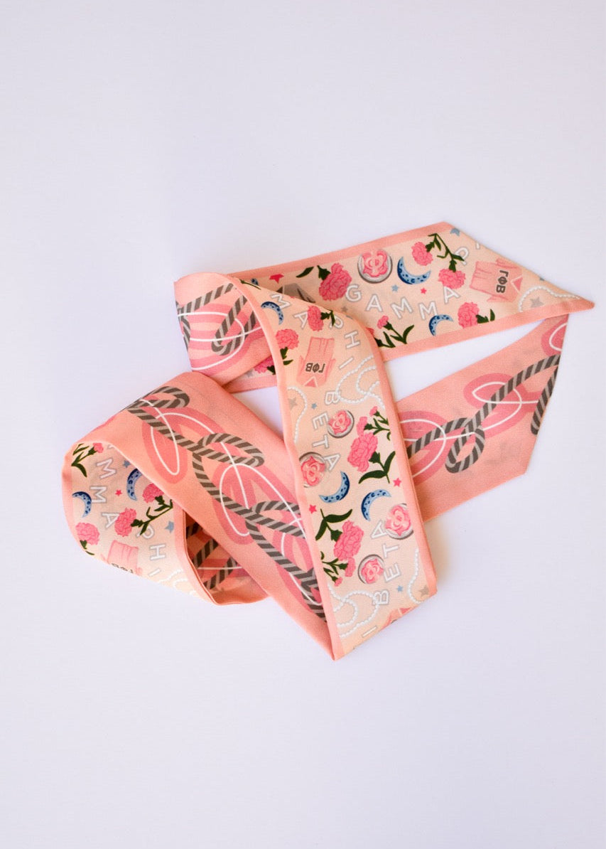 [Saturday Silks] Gamma Phi Beta Skinny Scarf