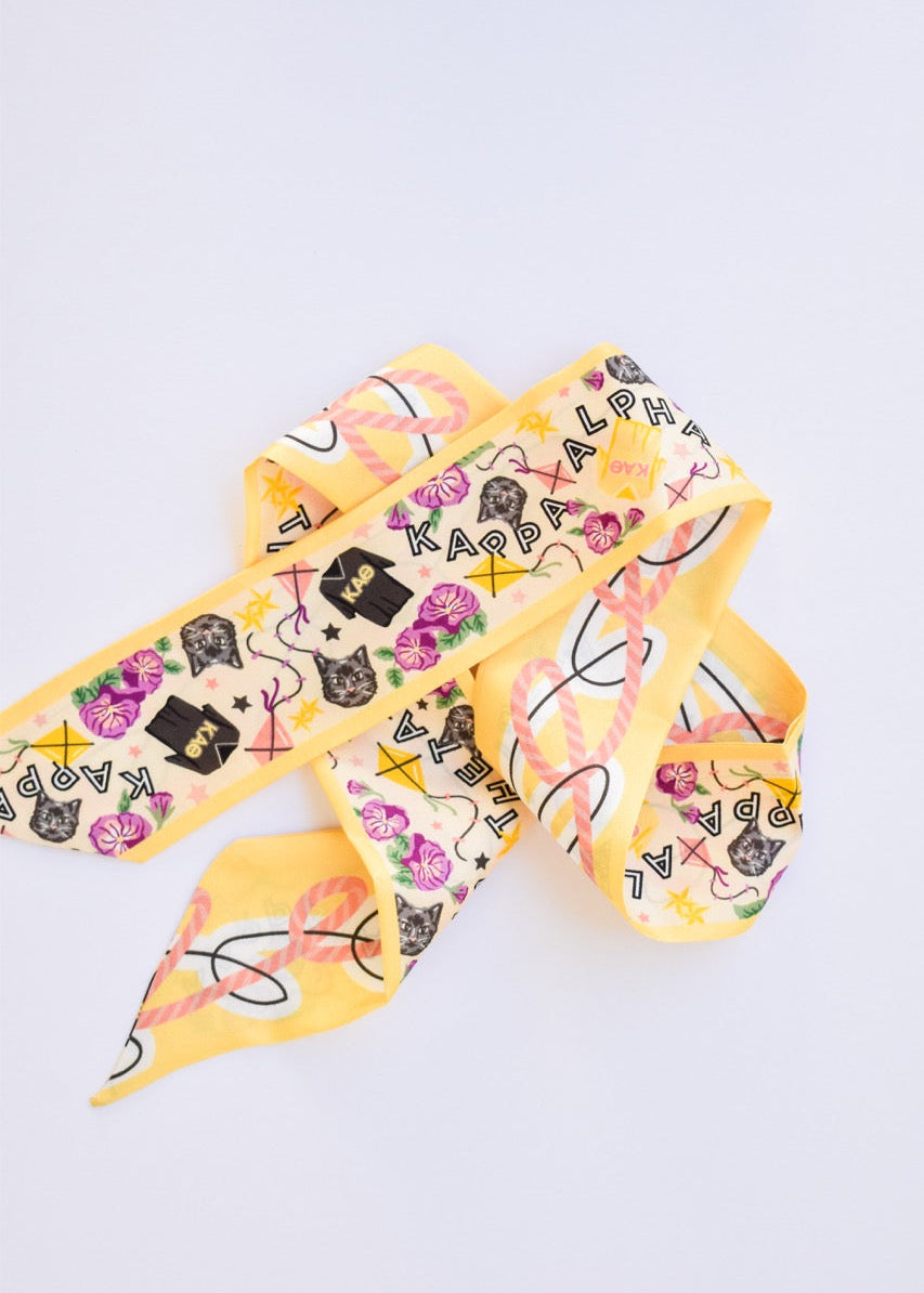 [Saturday Silks] Kappa Alpha Theta Skinny Scarf