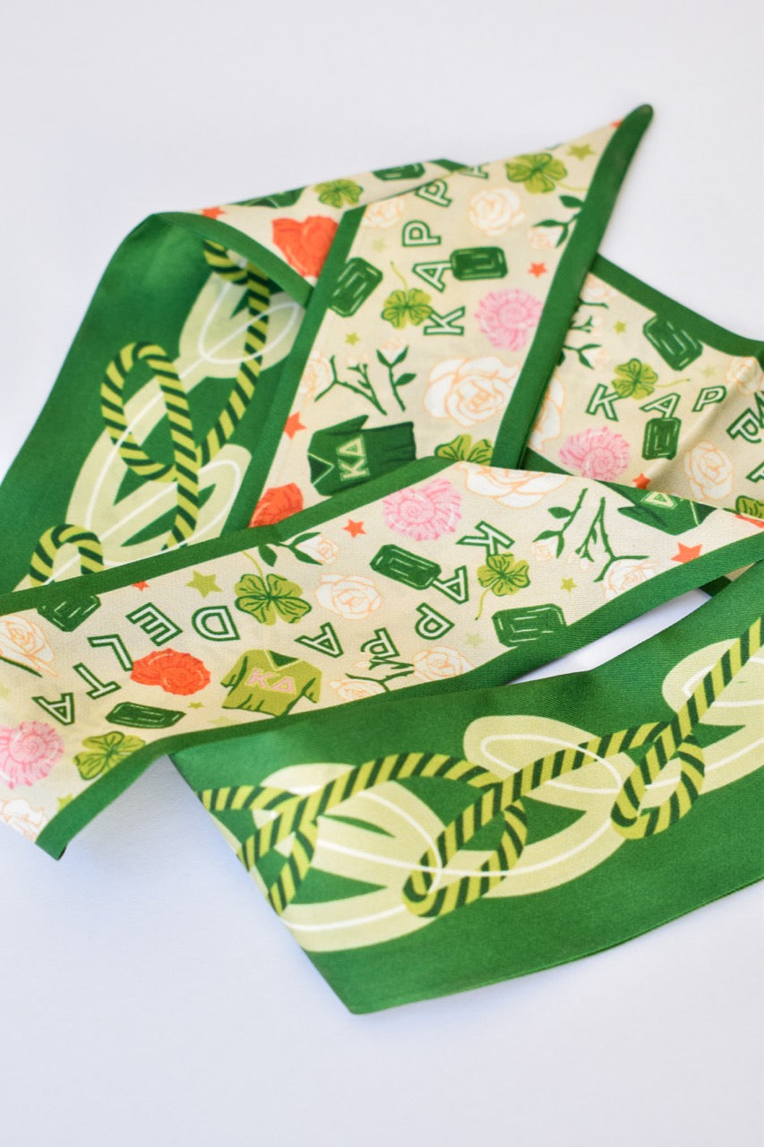 [Saturday Silks] Kappa Delta Skinny Scarf