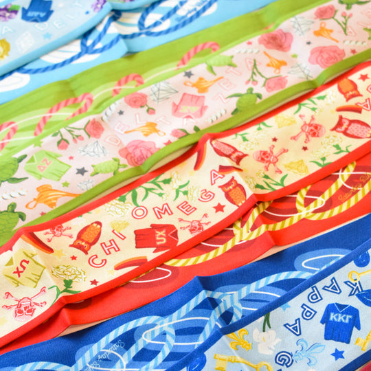 [Saturday Silks] Chi Omega Skinny Scarf