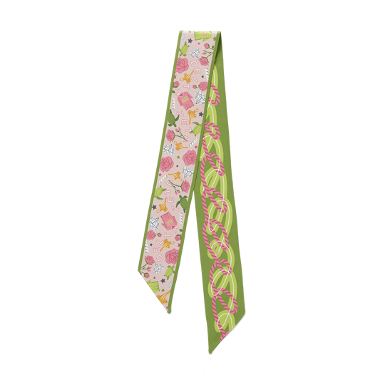 [Saturday Silks] Delta Zeta Skinny Scarf