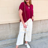 [Dear John] Audrey Cropped Wide Legs in Ivory