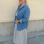 [Dear John] denim button down shirt - The Pink Pineapple 850